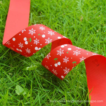 Wholesale printing grosgrain ribbon/outdoor fabric christmas ribbon